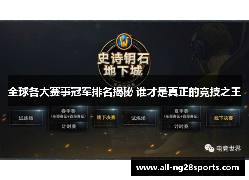 全球各大赛事冠军排名揭秘 谁才是真正的竞技之王